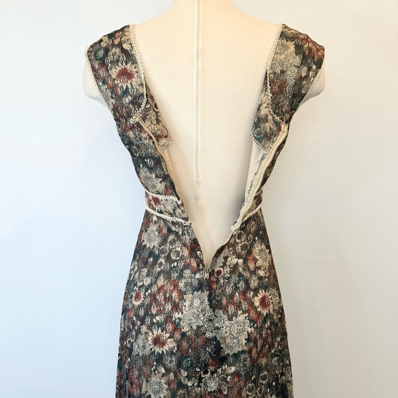 🌺SOLD🌺 Young Edwardian by Arpeja Vintage Floral Prairie Pleated Milkmaid Dress - Picture 13 of 15